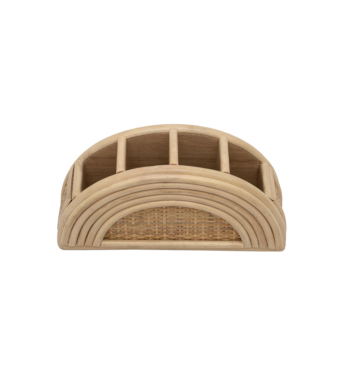 Rattan Rainbow Desk Organizer