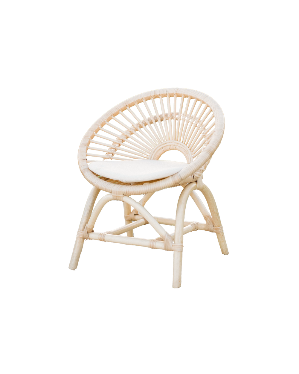 Rainbow Rattan Kids Chair - Natural