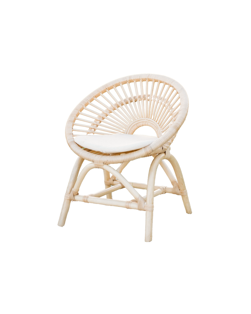 Rainbow Rattan Kids Chair - Natural
