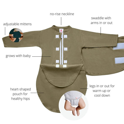 Stage 1: Long Sleeve Swaddle Sack by embé®