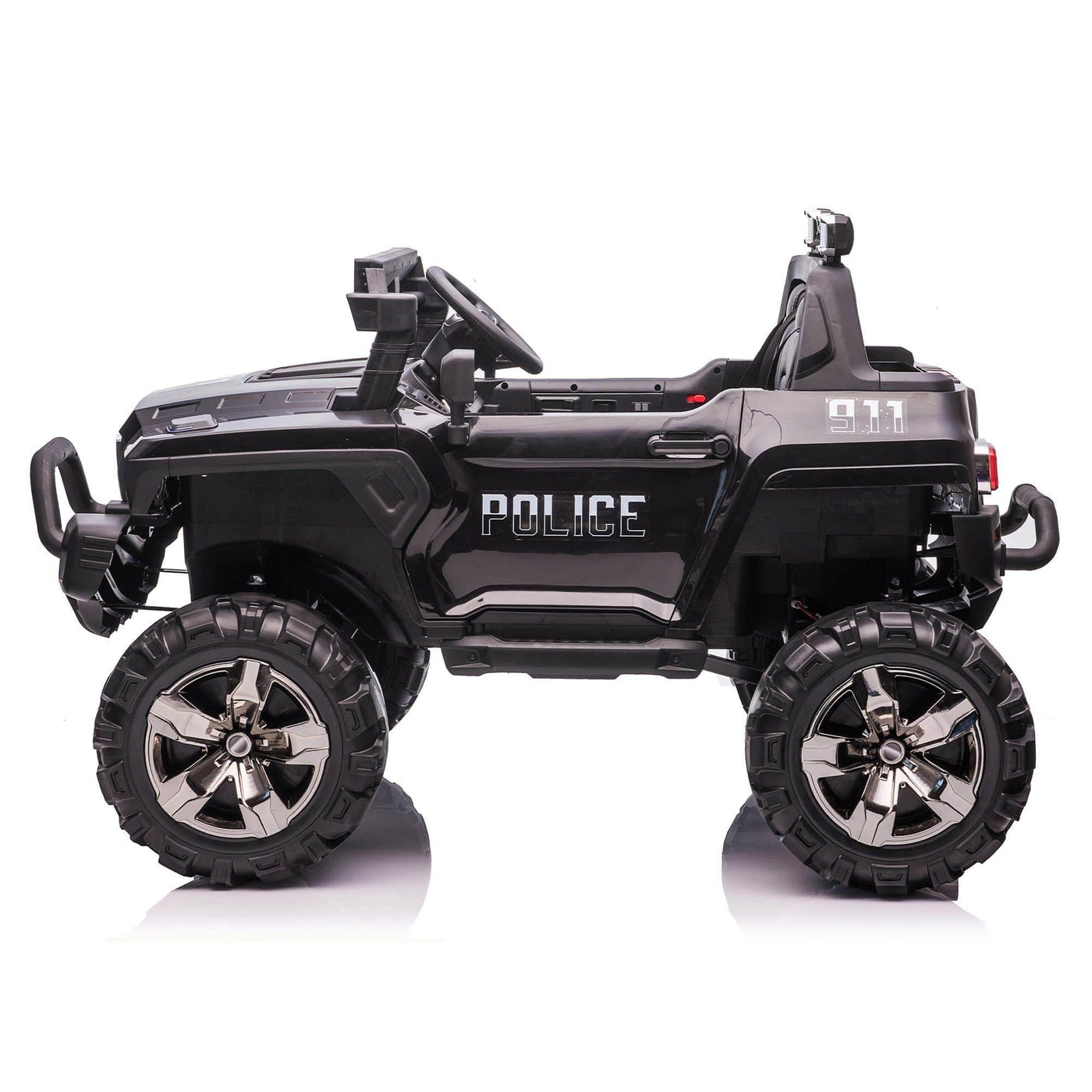 12V Police Truck Ride on 2 Seater with Parental Remote Control for 3-8 Years - Dti Direct USA