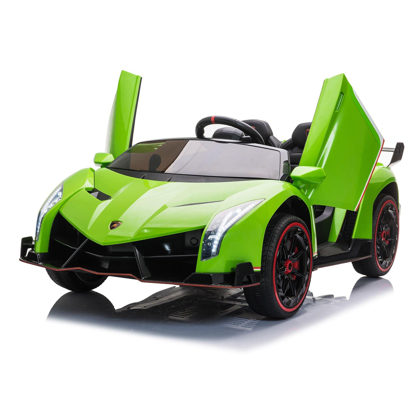 24v ride on 4x4 green lamborghini ride on car 24v 2 seater with Parental Remote Control for 3-8 Years - Dti Direct USA