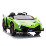 24v ride on 4x4 green lamborghini ride on car 24v 2 seater with Parental Remote Control for 3-8 Years - Dti Direct USA
