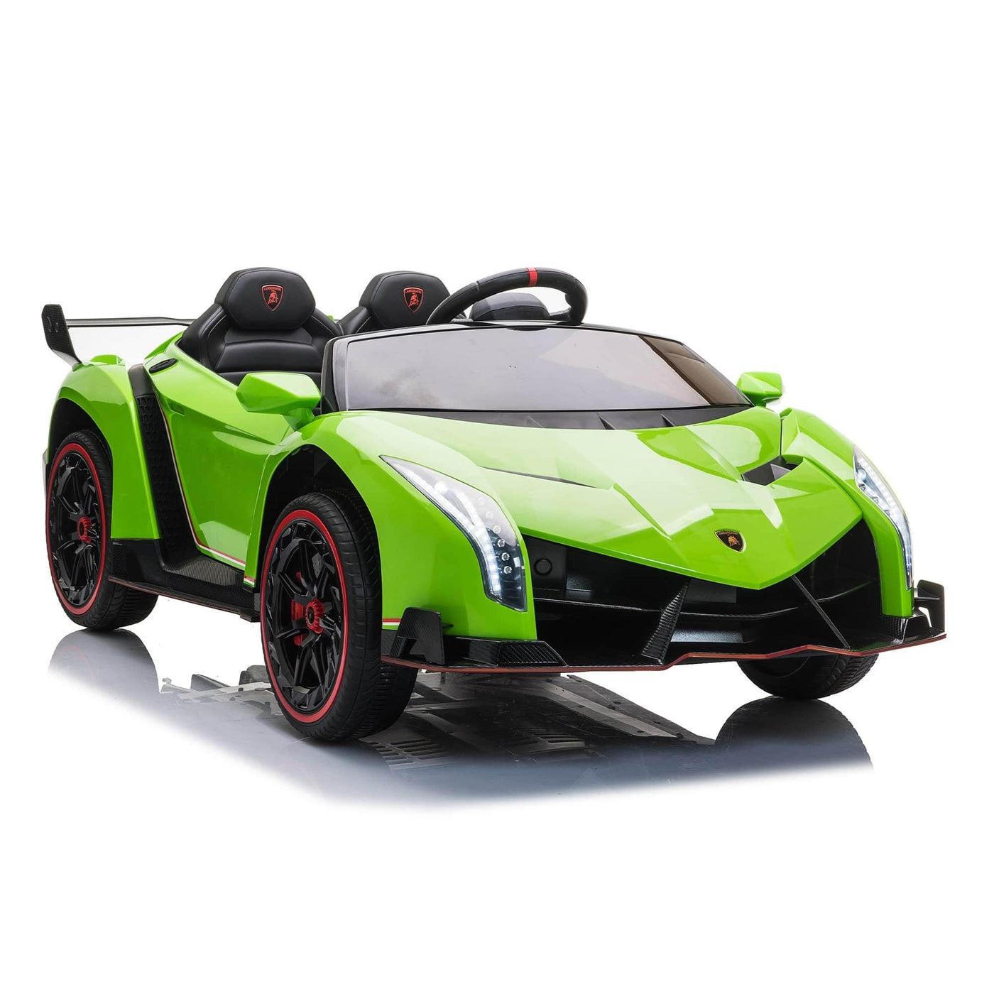 24v ride on 4x4 green lamborghini ride on car 24v 2 seater with Parental Remote Control for 3-8 Years - Dti Direct USA