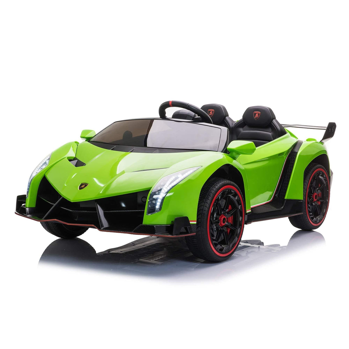 24v ride on 4x4 green lamborghini ride on car 24v 2 seater with Parental Remote Control for 3-8 Years - Dti Direct USA