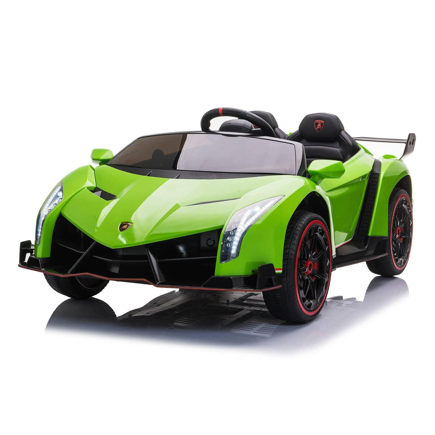 24v ride on 4x4 green lamborghini ride on car 24v 2 seater with Parental Remote Control for 3-8 Years - Dti Direct USA