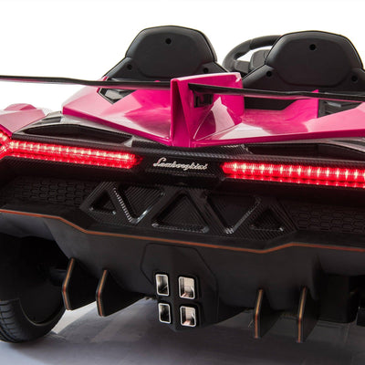 24V Ride on Car Lamborghini Veneno 2 Seater Ride on with Parental Remote Control for 3-8 Years - Dti Direct USA