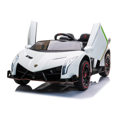 24v ride on 4x4 white lamborghini ride on car 24v 2 seater with Parental Remote Control for 3-8 Years - Dti Direct USA