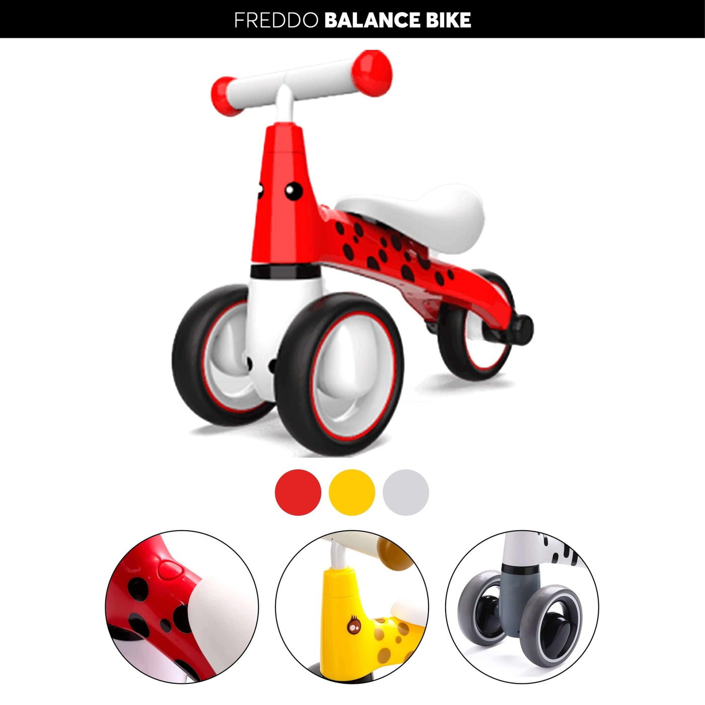 Freddo Toys 3 Wheel Balance Bike-dtidirect-ca.myshopify.com