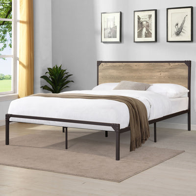 Furniture of America Budenholz Platform Queen Bed #color_Light Gray)