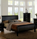 Corella Transitional Wood Queen Panel Bed in Black
