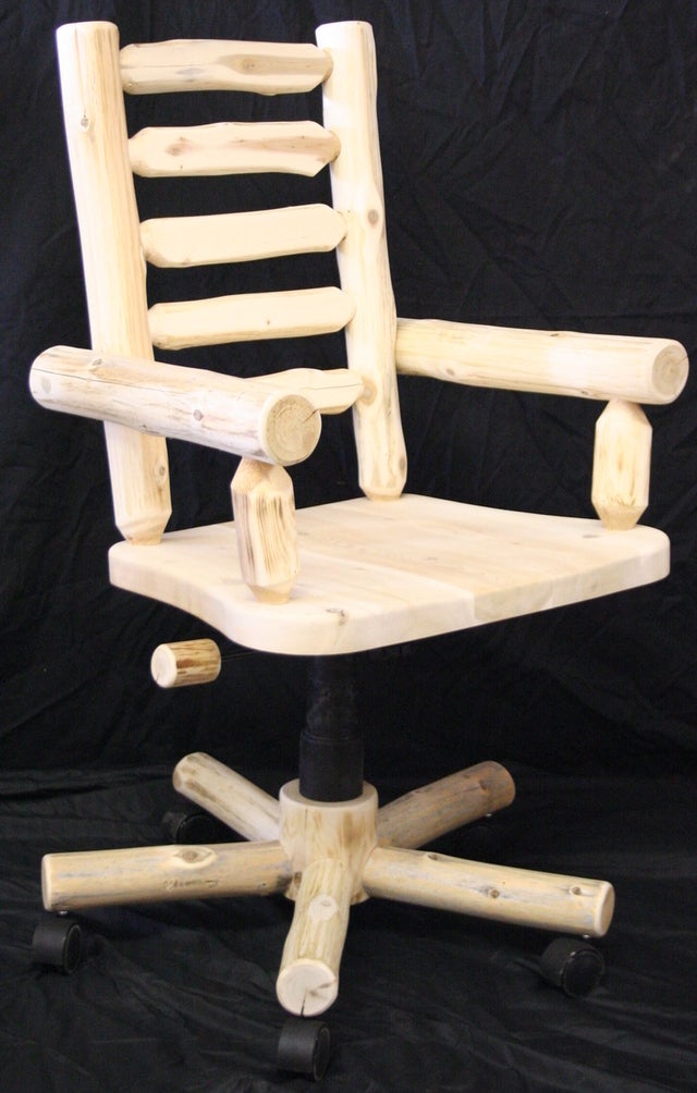 Cedar Log Desk Chair – Bring Rustic Comfort to Your Workspace Today ...