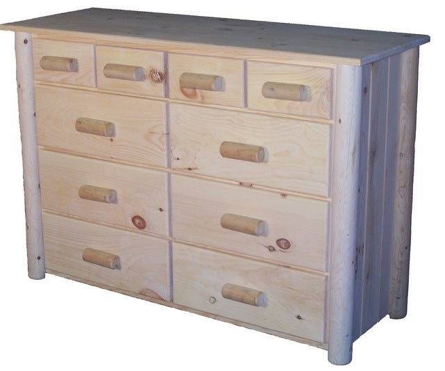 Frontier Cedar Log 10 Drawer Dresser