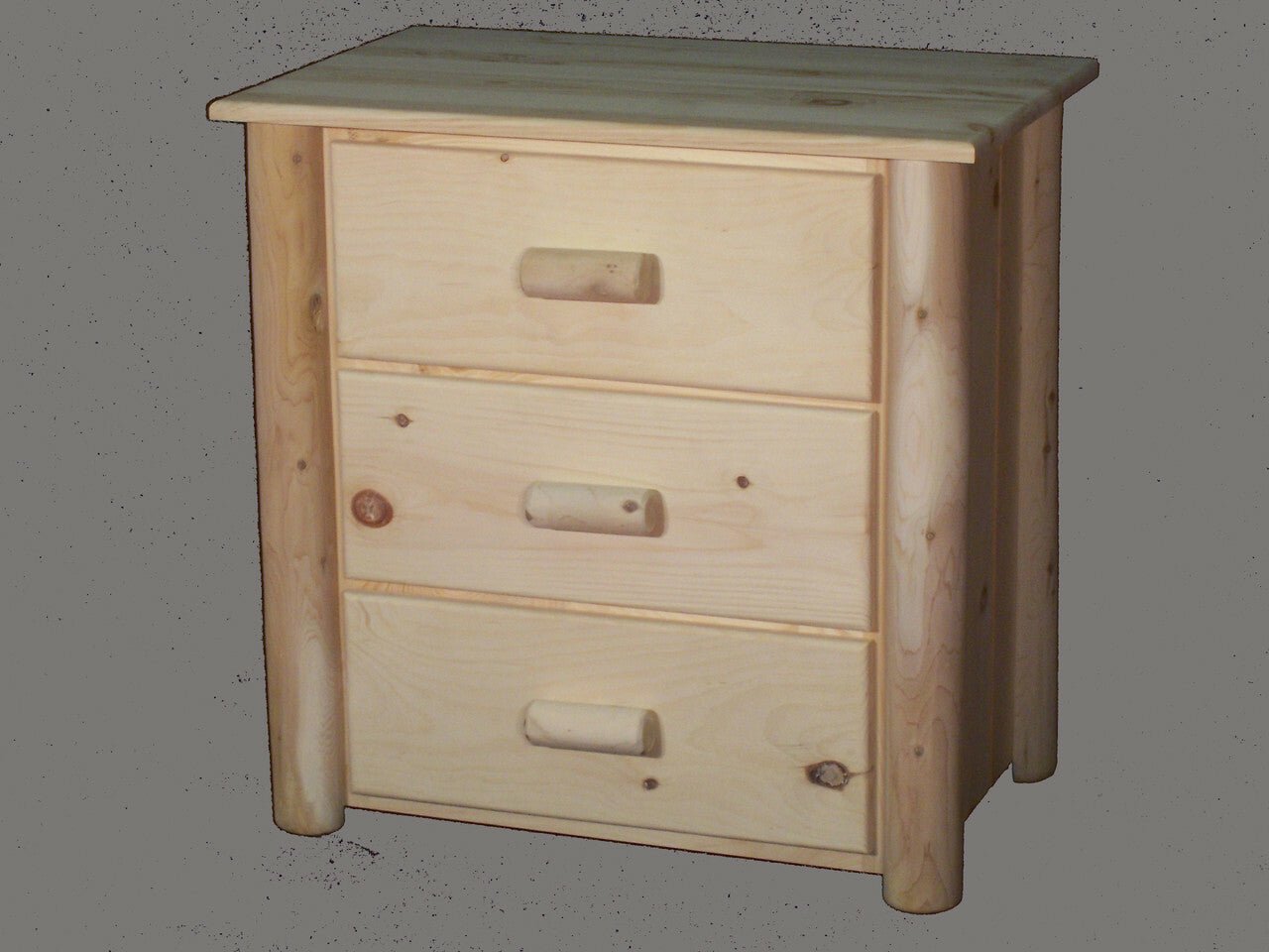 Frontier Cedar Log 3 Drawer Chest