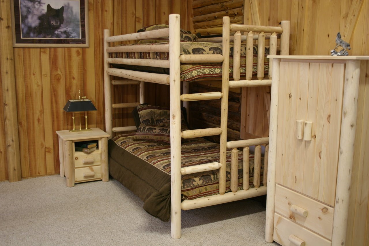 Frontier Cedar Log Bunk Bed (Twin/Twin, Full/Full, Twin/Full and Twin/Queen)