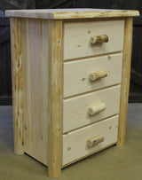 Frontier hand peeled wooden 4 drawer chest – bedroom cabinet and wooden bedroom storage