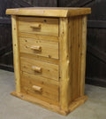 Grizzly Ridge Hand Peeled Log 4 Drawer Chest
