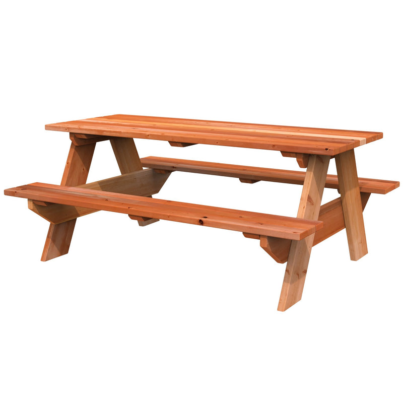 Adult Rectangular Wooden Picnic Table