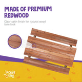 Jack & June adult rectangular wooden picnic table, sturdy outdoor dining table made of natural wood, perfect for patios, gardens, and backyard gatherings