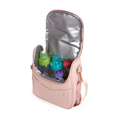 Jujube Be Cool insulated bottle bag in Blush Chromatics color – stylish, compact, and perfect for keeping bottles cool or warm.