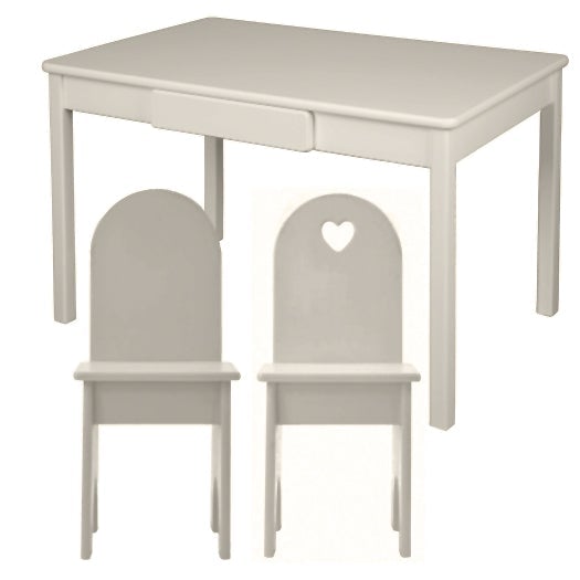 Arts & Crafts Table w/ Solid Back Chairs Set