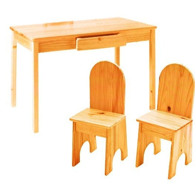 Arts & Crafts Table w/ Solid Back Chairs Set