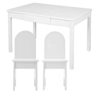 Arts & Crafts Table w/ Solid Back Chairs Set