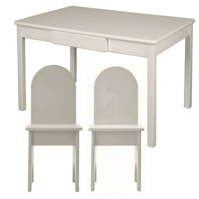 Arts & Crafts Table w/ Solid Back Chairs Set