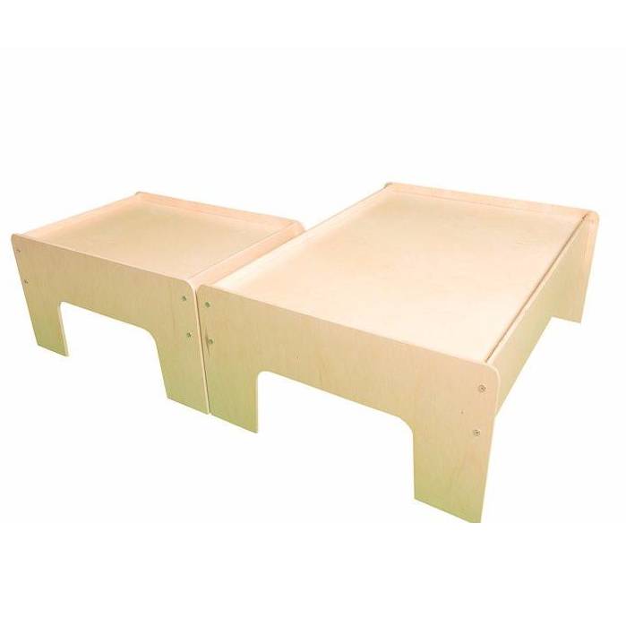 Half Play Table & Storage Drawer Set #color_Natural