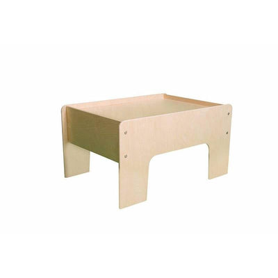 Half Play Table & Storage Drawer Set #color_Unfinished