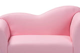 Felice Modern and Contemporary Pink Faux Leather Kids 2-Seater Loveseat