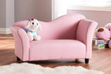 Felice Modern and Contemporary Pink Faux Leather Kids 2-Seater Loveseat