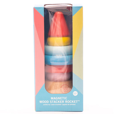 Magnetic Wood Stacker Rocket by Manhattan Toy