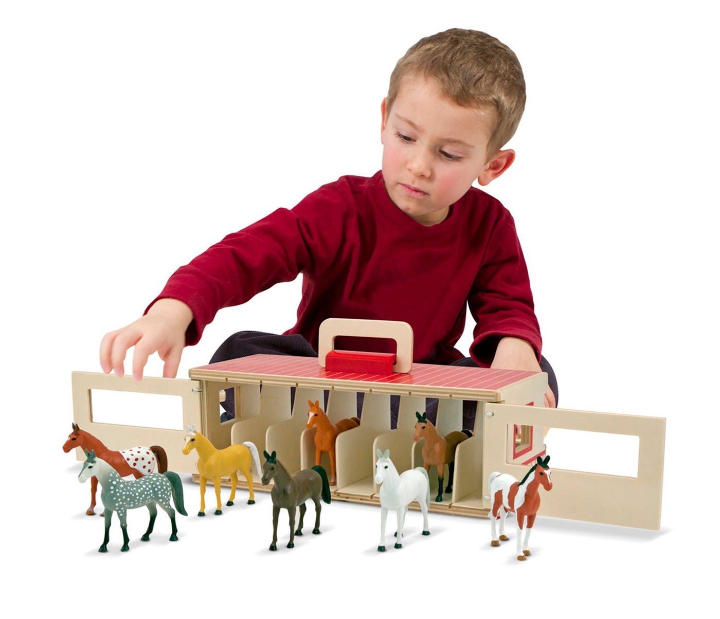 Melissa & Doug Take-Along Show-Horse Stable