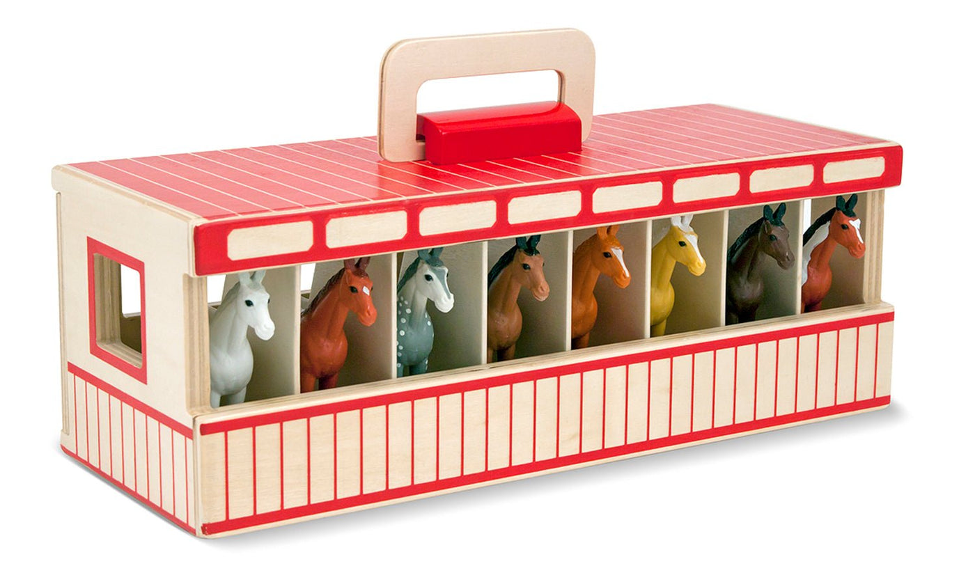 Melissa & Doug Take-Along Show-Horse Stable