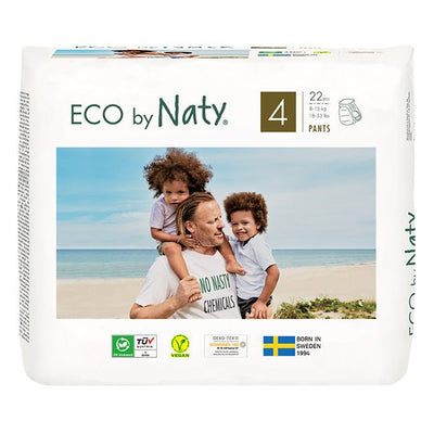 Eco by Naty Pull on Pants, Size 4, 88 Diapers (4 Pack of 22)