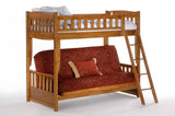 Wood futon bunk bed Night Day Cinnamon