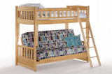 Wood futon bunk bed Night Day Cinnamon