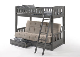 Cinnamon Twin Futon Bunk Bed