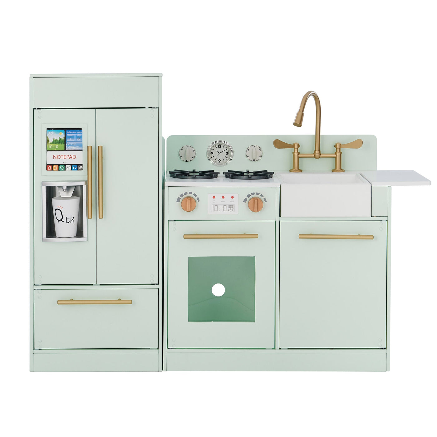 Teamson Kids Little Chef Charlotte Modern Play Kitchen, Mint/Gold