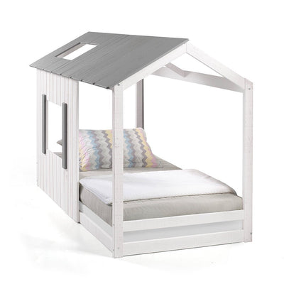 P'Kolino Toddler Kid's House Twin Montessori Floor Bed #color_white