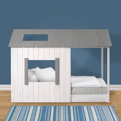 P'Kolino Toddler Kid's House Twin Montessori Floor Bed #color_white