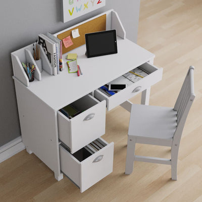 P'kolino Kids Desk and Chair - White