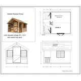 Little Alexandra Cottage (8 ft. x 6 ft.) with covered front porch
