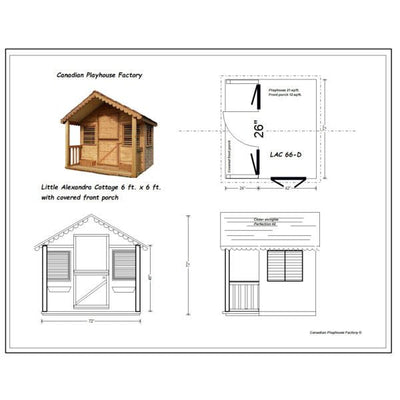 Little Alexandra Cottage with front porch (6ft x 6ft)