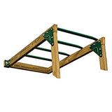 Playstar Ridgeline Silver Playset with 13 fun backyard activities including slide, swings, climbing wall, and monkey bars for kids' outdoor play.