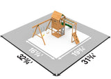 Playstar Ridgeline Silver Playset with 13 fun backyard activities including slide, swings, climbing wall, and monkey bars for kids' outdoor play.