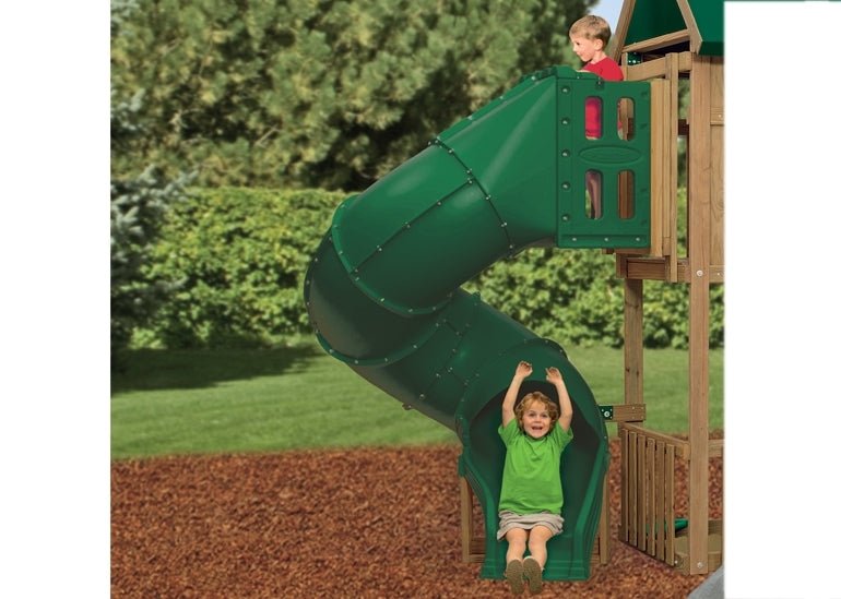 Spiral Tube Slide Green 300 Degree Turn – Monkey Bunks