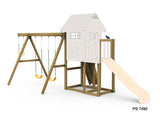 outdoor playhouse swing set