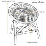 Rainbow Rattan Kids Chair - Natural